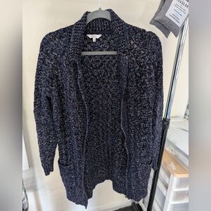 Blue knit blazer with pockets size medium